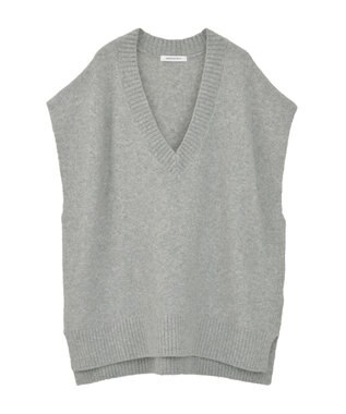 AMERICAN HOLIC ラメ入りＶネックニットベスト Light Gray Mixture