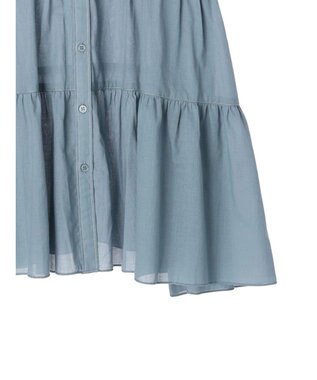 earth music&ecology 綿ローンティアードチュニック Blue