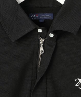 23区GOLF 【MEN】温度調節素材『サーモアジャスト』シンプル ポロシャツ ブラック系