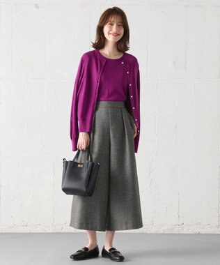 ANY 【洗濯機可/UVカット】パールポイントアンサンブル マゼンタ