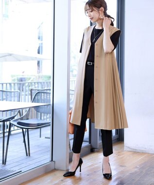 Tiaclasse 【洗える】テーパードパンツ ブラック