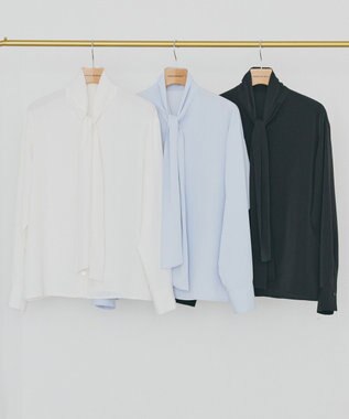 AMERICAN HOLIC 【イージーケア】ナロータイブラウス Off White