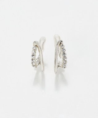 Phoebe 〈痛くないシリーズ/アレルギー対応〉ブリリアントダブルフープライトフィットイヤリング　シルバー シルバー