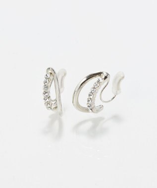 Phoebe 〈痛くないシリーズ/アレルギー対応〉ブリリアントダブルフープライトフィットイヤリング　シルバー シルバー