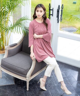 Tiaclasse 【洗える】テーパードパンツ アイボリー