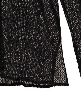 Green Parks ２ＷＡＹリボン付きレースシャツ Black