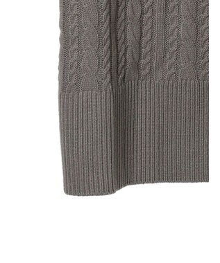 Green Parks ケーブルニットミニワンピース Gray