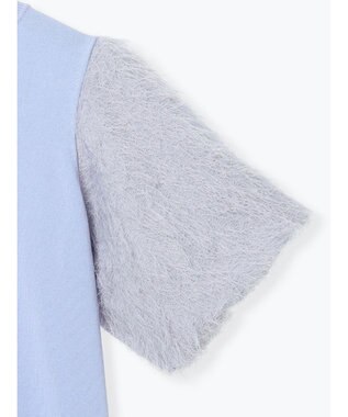 Te chichi シャギーバルーンスリーブニット ブルー