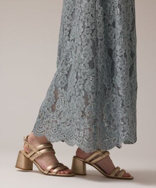 GRACE CONTINENTAL フリルレースワンピース ブルー