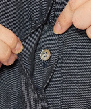 uncrave 【手洗い可】シャンブレー オールインワン（uncrave WHITE） インディゴ