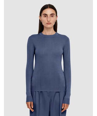  【洗える】キャッシュエアー　ラウンドネックニット