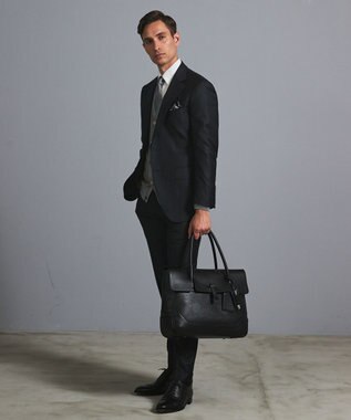 GOTAIRIKU 別注/日本製【PELLE MORBIDA×GOTAIRIKU】レザー フラップトートバッグ ブラック系