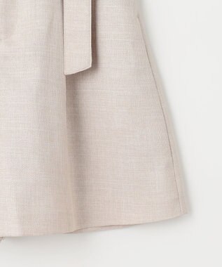 Feroux 【洗える】ベルテッドショート パンツ ベージュ系