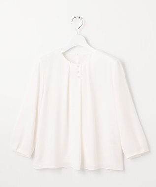 J.PRESS LADIES L ストレッチジョーゼット カットソー ホワイト系