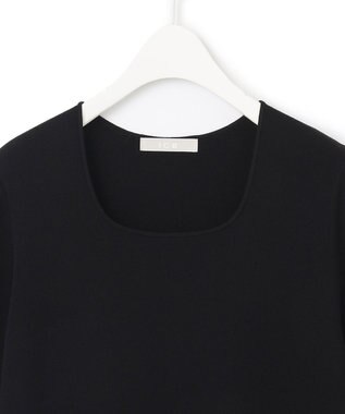 ICB 【洗える】シルクヴィスコースハイゲージ プルオーバー ブラック系