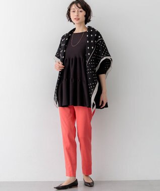 23区 【先行予約】シャイニーシアーニット ティアード チュニック ダークブラウン系