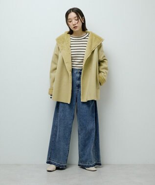 Green Parks フーディガウンコート Yellow