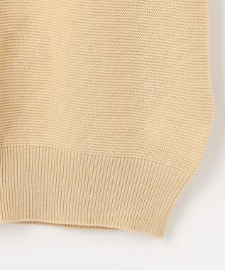 ANY 【洗濯機可/UVカット/アンチピリング】ハーフスリーブガーターニット イエロー