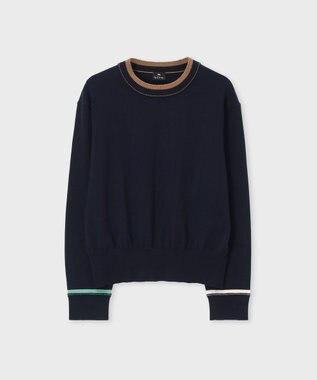 Paul Smith アクセントカラー クルーネックニット ネイビー