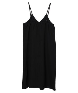 AMERICAN HOLIC 丈違いフクレジャガードキャミワンピース Black