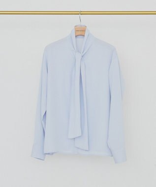 AMERICAN HOLIC 【イージーケア】ナロータイブラウス Sax