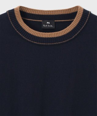 Paul Smith アクセントカラー クルーネックニット ネイビー