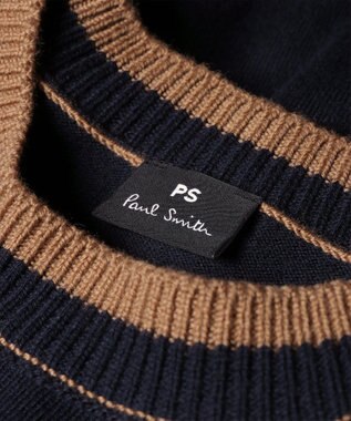 Paul Smith アクセントカラー クルーネックニット ネイビー
