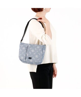 IBIZA アスール　ロゴデニム　ショルダーバッグ 水色