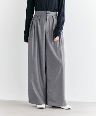  【洗濯機可/しわになりにくい】ベリーワイドパンツ