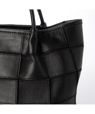 UNBILLION ピークスピーク PEAKSPEAK / 牛革パッチワーク・フラップトートL ブラック