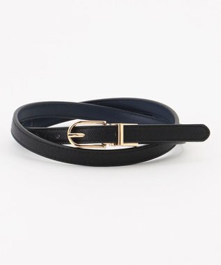 ANY 【大好評につき新色登場】リバーシブルメタルベルト ブラック×ネイビー
