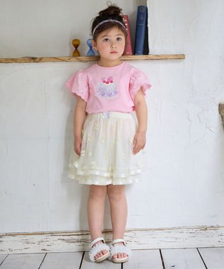 ANY KIDS リボン チュールスカート エクリュ