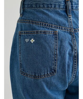Green Parks ・Ｄｏｕｂｌｅ　Ｆｌａｇｓ　ハナ＆ハート　刺繍デニムパンツ Light Indigo