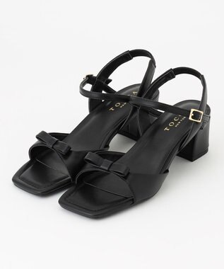 TOCCA 【大人百花掲載】TINY RIBBON SANDALS サンダル ブラック系