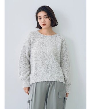 YECCA VECCA レースアップリボンヤーンニット Ivory