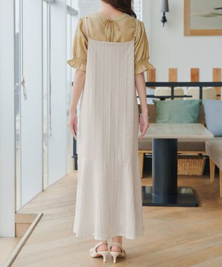 Tiaclasse 【洗える】ストレッチレースキャミワンピース ホワイト