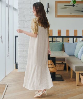 Tiaclasse 【洗える】ストレッチレースキャミワンピース ホワイト