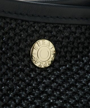 TOPKAPI 【Breath TOPKAPI】レザーコンビ 雑材風 シンプル トートバッグ チャーム付き　A4 / 軽量 ブラック