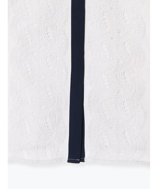 Te chichi フロントレース5分袖ブラウス Ｓグレー