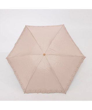 UNBILLION カシュネ cachenez / 【晴雨兼用】【日傘】UV カット率99％以上 PU軽量フラワー刺繍ミニ折りたたみ傘 ピンク