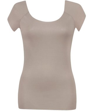 Wing インナー 【綿の贅沢オーガニック フラットタイプ】 オーガニックコットン混素材 ひびきにくくさらっと薄くて軽い ２分袖 EL1248 ウイング／ワコール シナモンブラウン