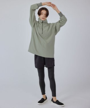 UNFILO 【Tarzan 掲載】UNFILO ミズノ ブレスサーモストレッチ プルオーバー スモーキーグリーン系