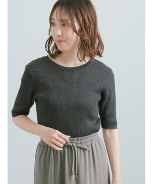 Te chichi ラメメランジリブニット