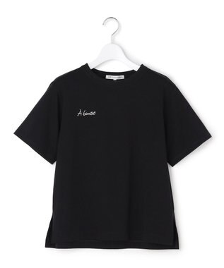 23区 【先行予約】バック刺繍 メッセージロゴ Tシャツ ブラック系