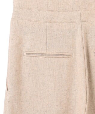 BEIGE， 【洗える】CAROLE / リネンライクラップワイドパンツ Sand