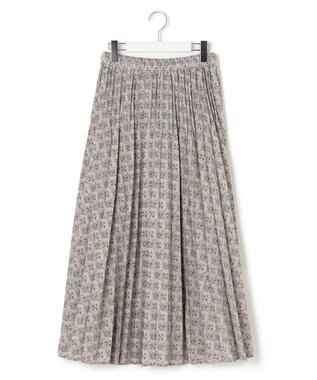  【WOMEN】タイルプリント プリーツスカート