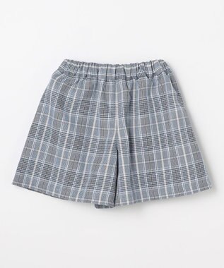 組曲 KIDS 【110-140㎝】グレンチェック キュロット サックスブルー