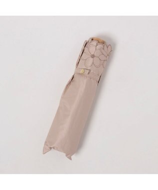 UNBILLION カシュネ cachenez / 【晴雨兼用】【日傘】UV カット率99％以上 PU軽量フラワー刺繍ミニ折りたたみ傘 ピンク