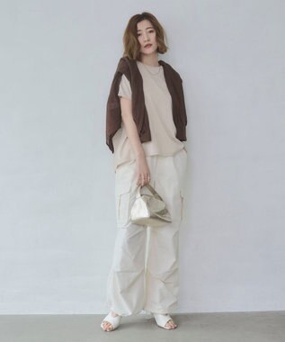 WEGO 【2026春夏新作】接触冷感フレンチスリーブT ベージュ