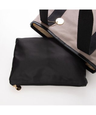 UNBILLION cachecache メッシュエコバッグ付きキャンバステープトート グレー